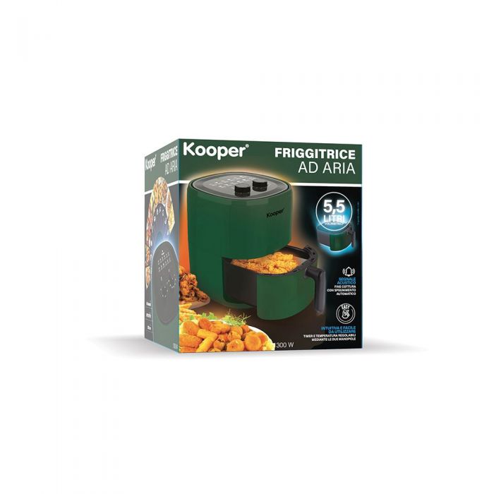 FRIGGITRICE AD ARIA 5,5 LT KOOPER VERDE