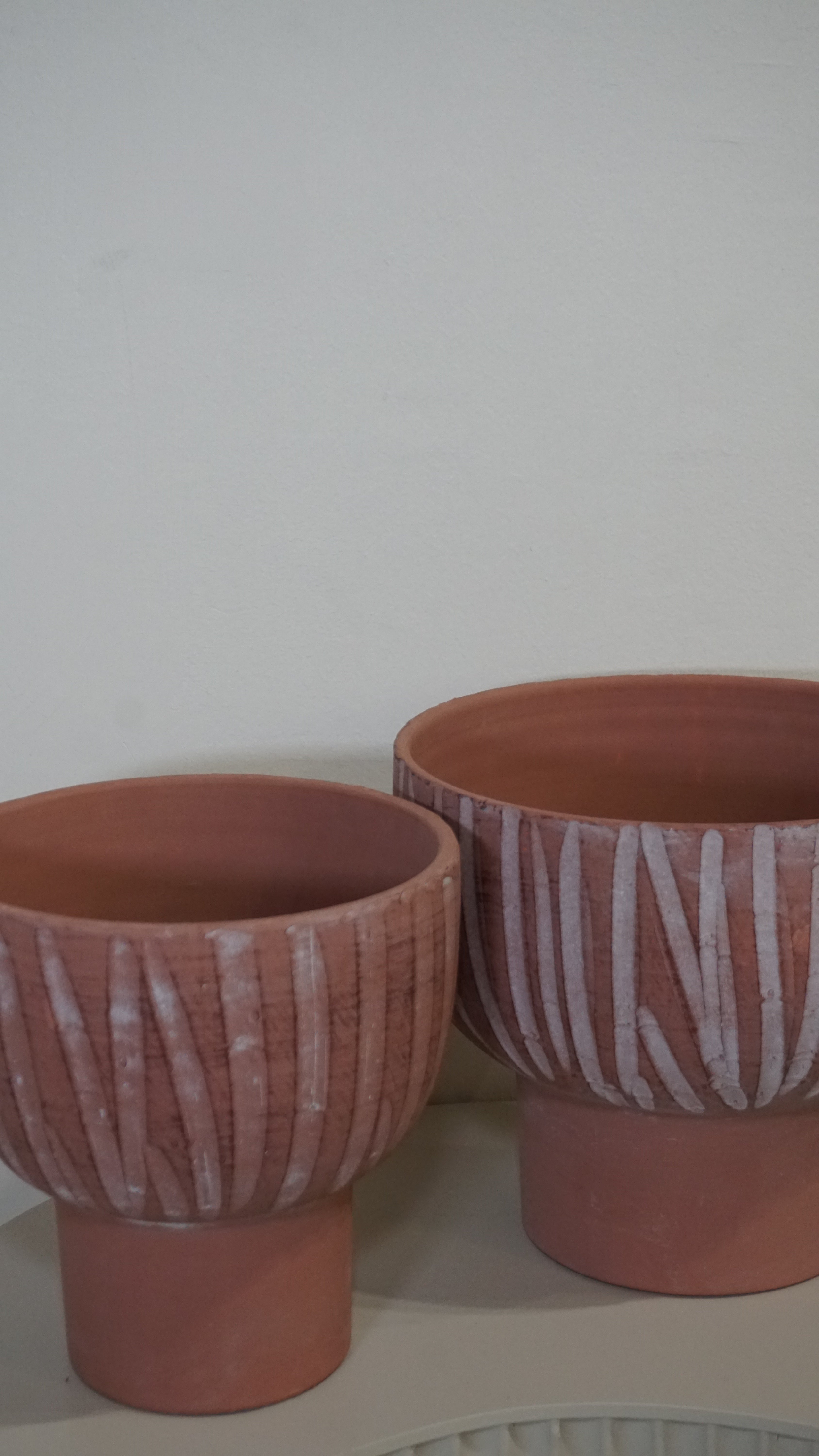 SET 2 VASI IN CERAMICA MATTONE