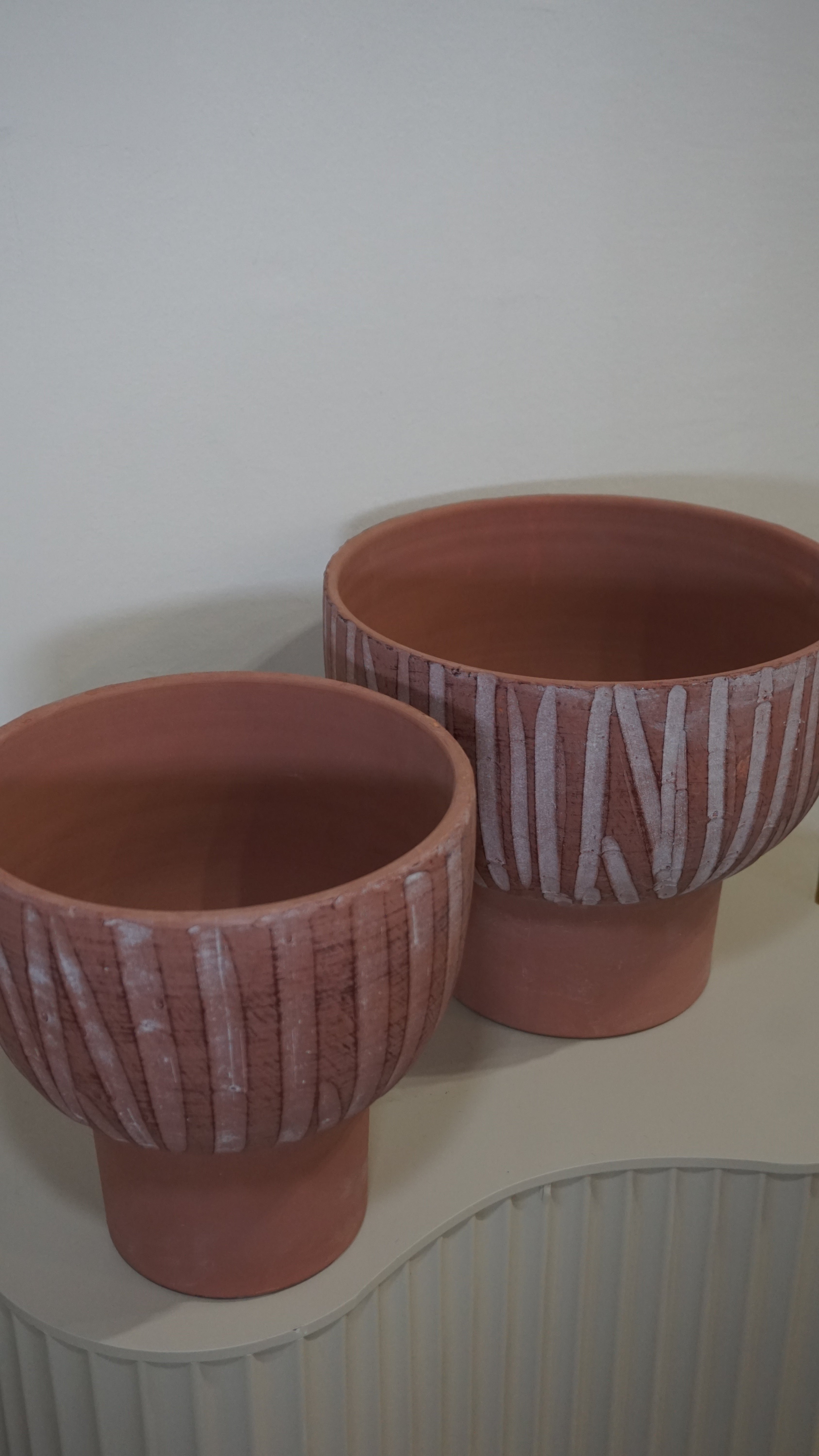 SET 2 VASI IN CERAMICA MATTONE