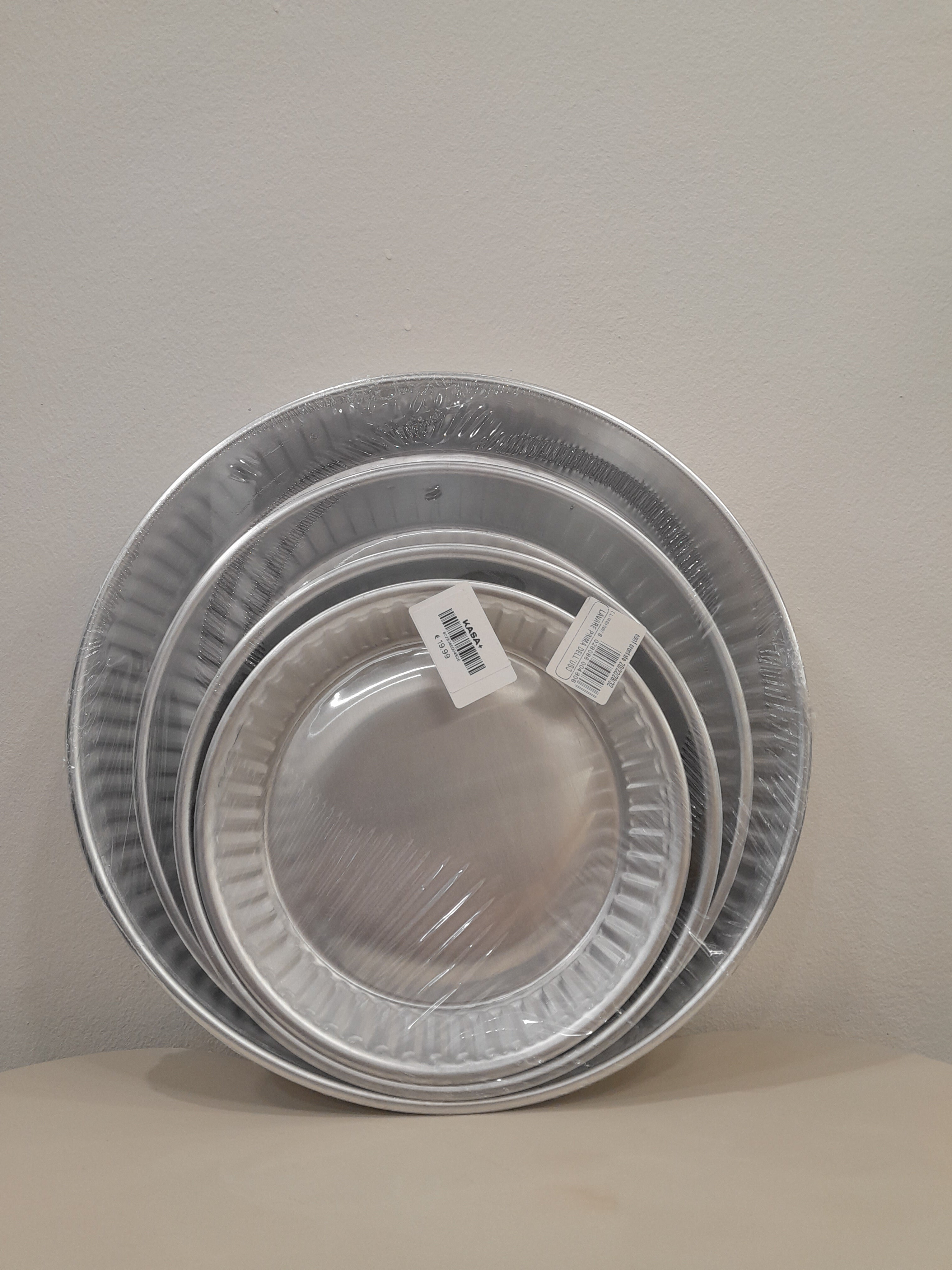 SET 4 TEGLIE ROTONDE IN ALLUMINIO MIS. 20/22/28/32 CM