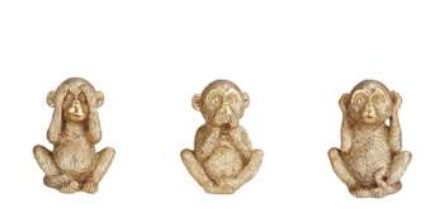 Set 3 Scimmiette Oro