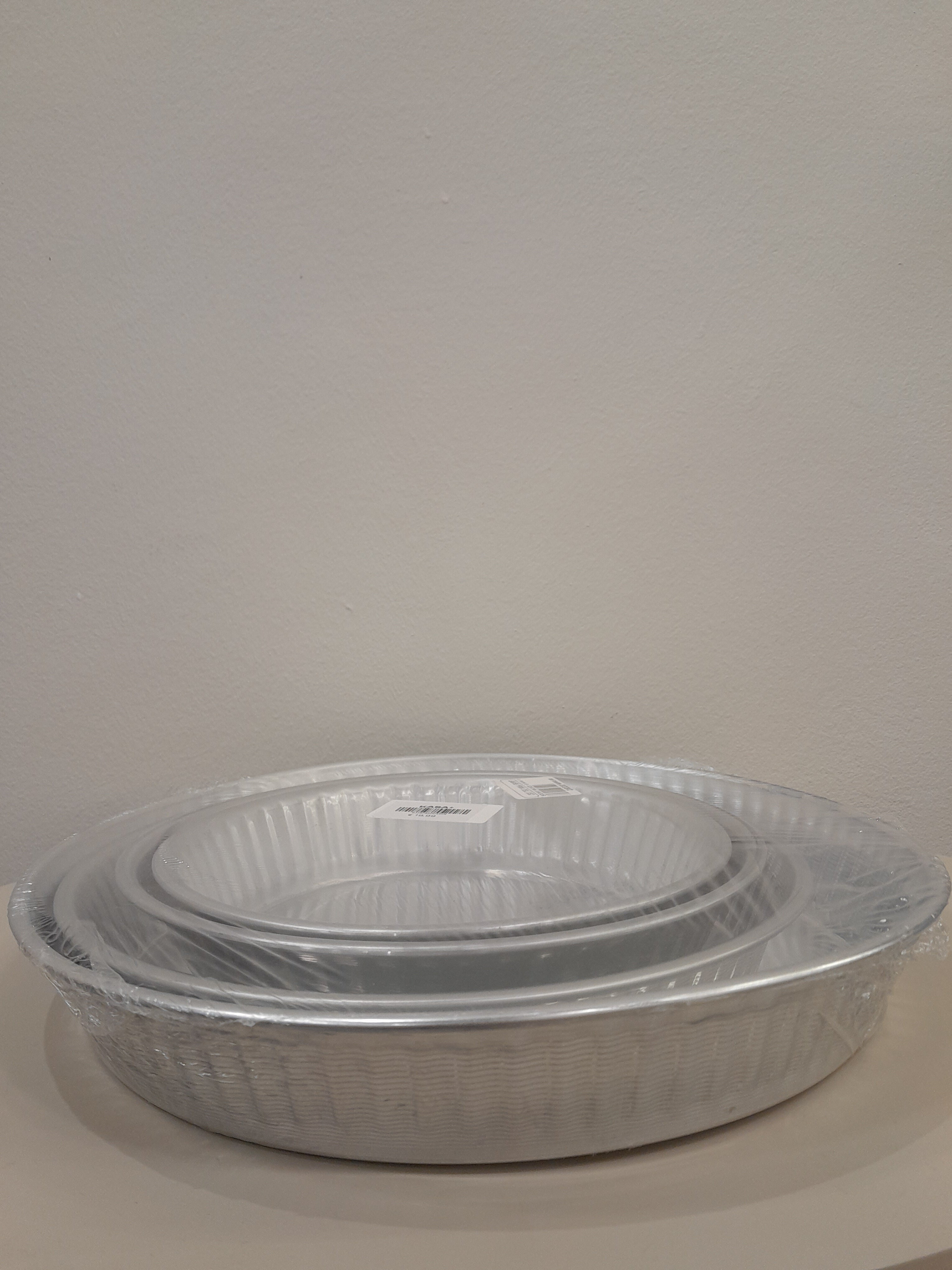 SET 5 TEGLIE ROTONDE IN ALLUMINIO MIS. 18/20/22/24/28 CM