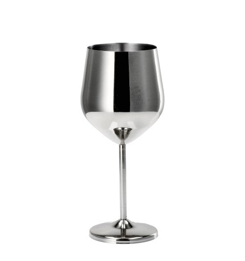 Calice Vino In Acciaio Argento