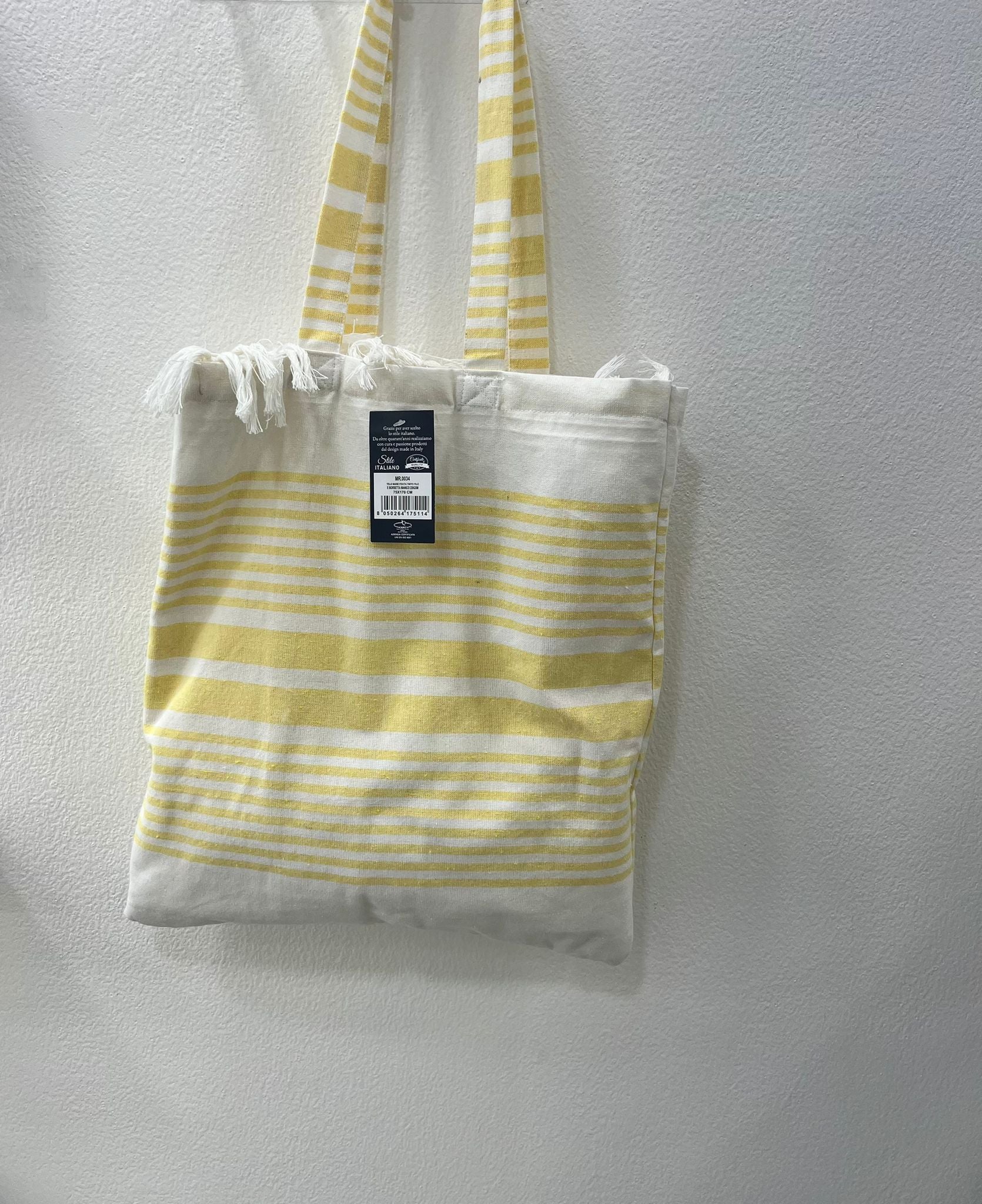BORSA TELO MARE GIALLA