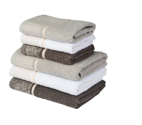 SET ASCIUGAMANI MARY GRIGIO VINGI 3+3 CON COFANETTO