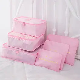 SET ORGANIZER VIAGGIO 6 PEZZI ROSA