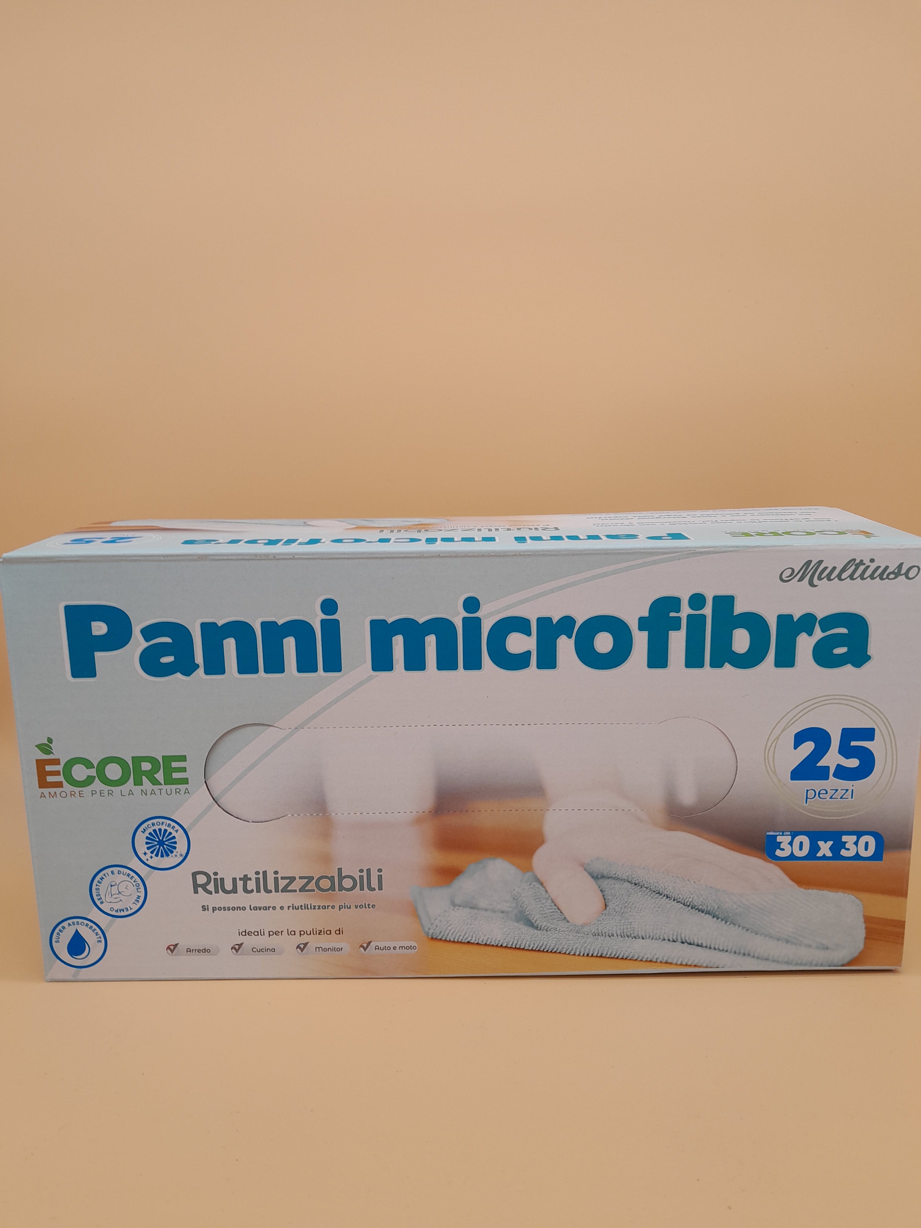 SET PANNI IN MICROFIBRA 25PEZZI