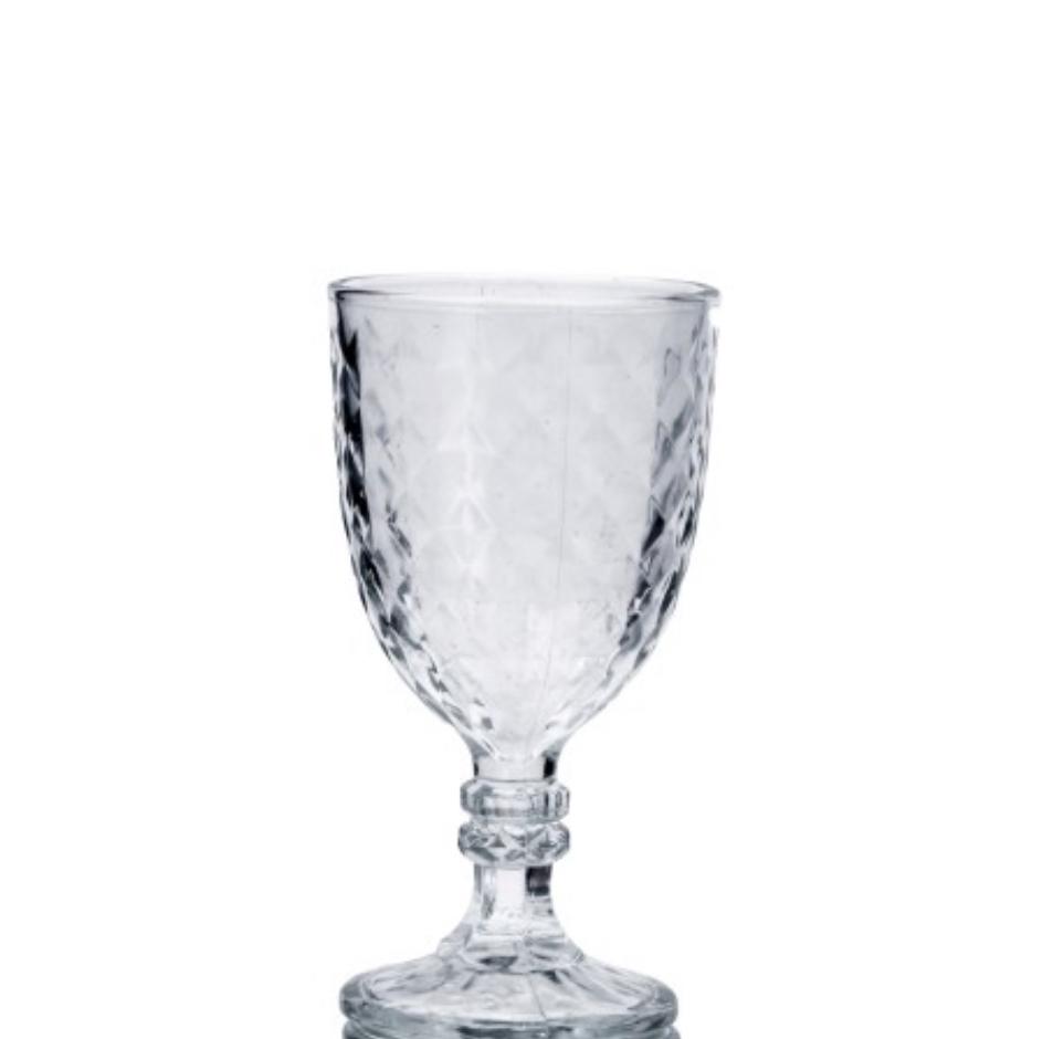 Set 6 calici vino in vetro "Optic" - 28 cl.