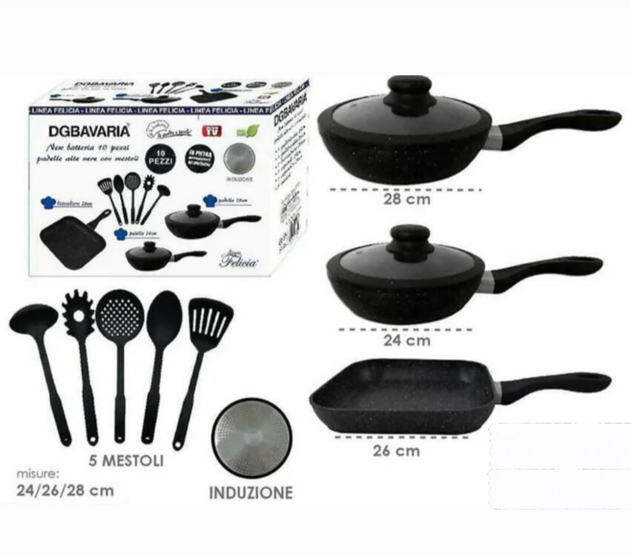 Set Tegami + Bistecchiera DGBAVARIA NERO