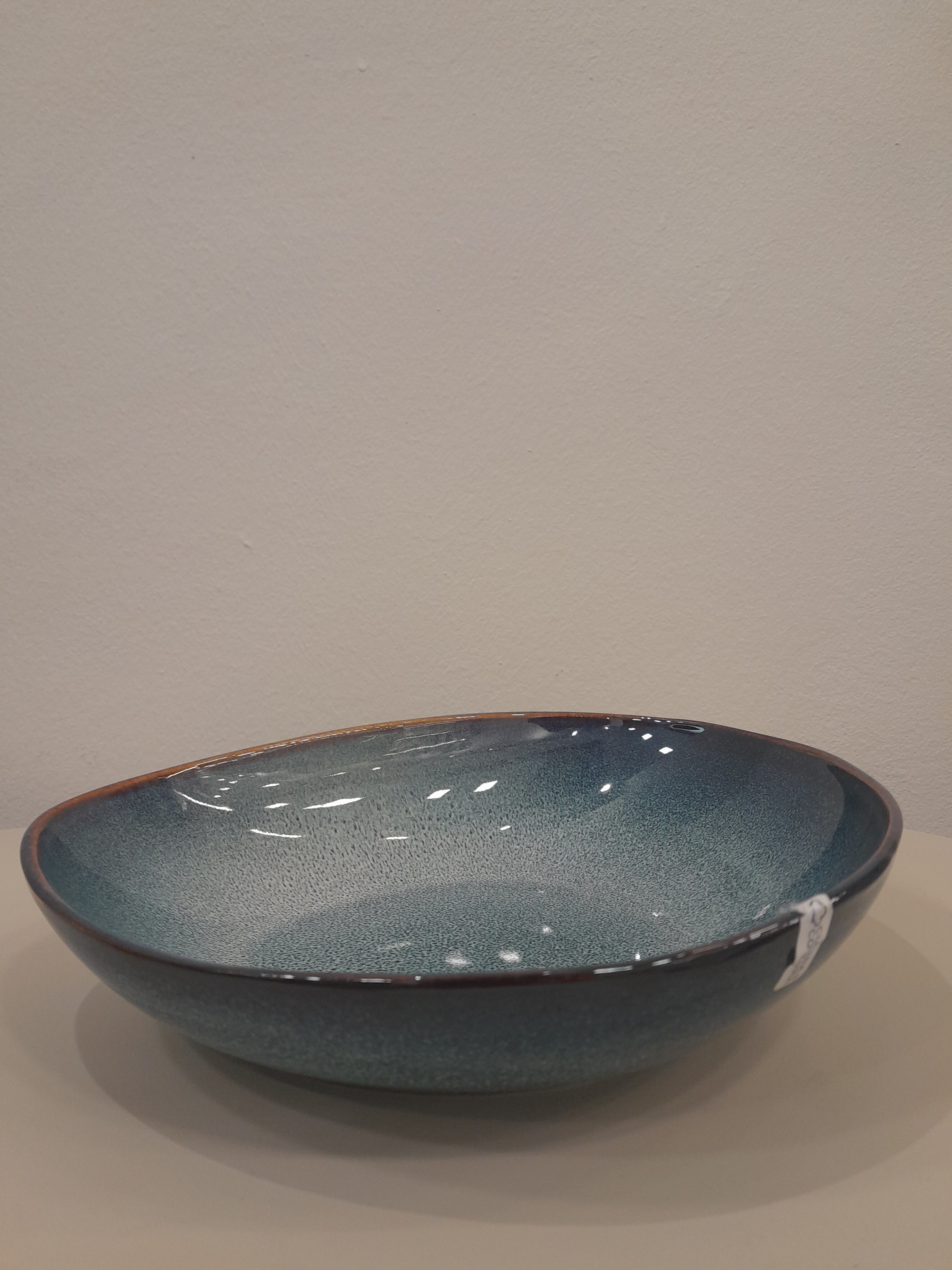 PIATTO FONDO CERAMICA BLU MIS. 23X21CM