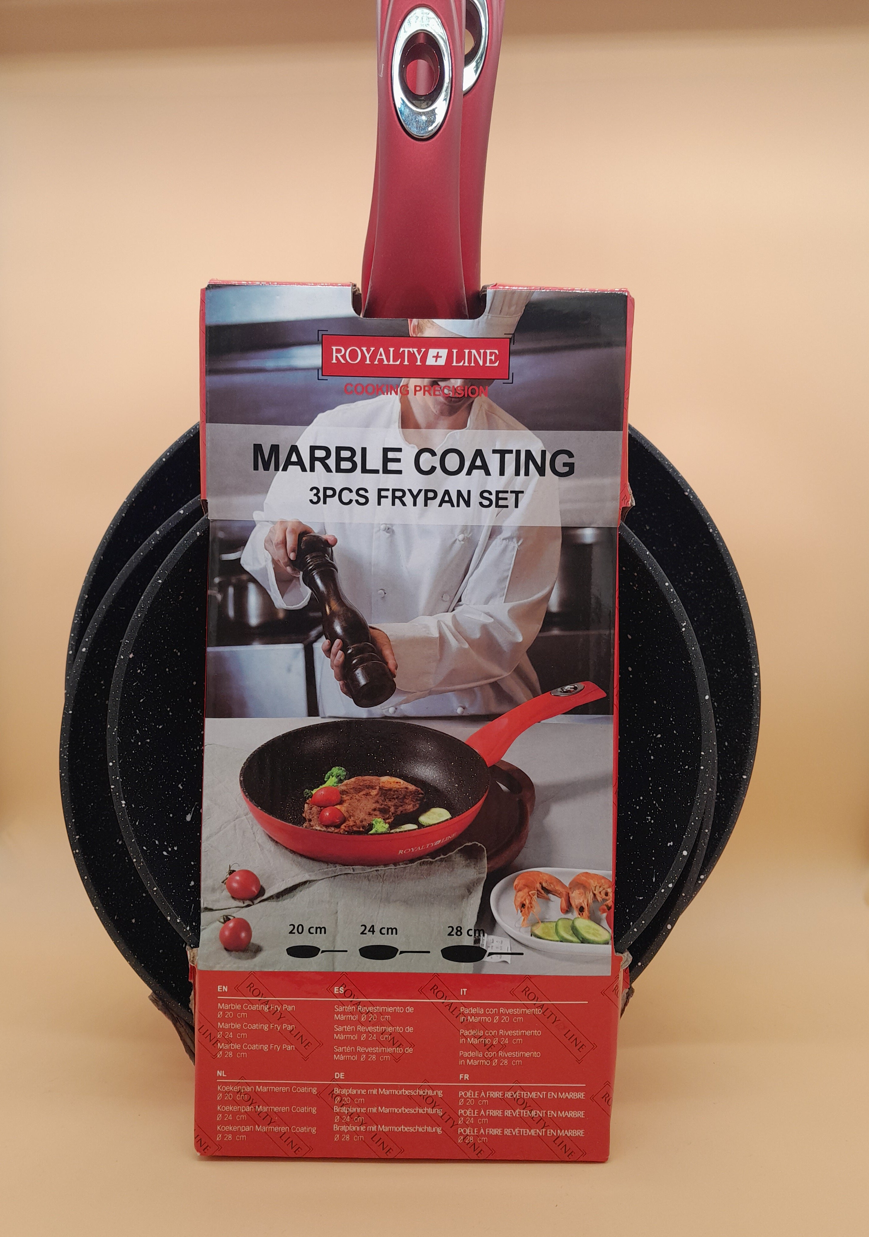 SET 3 PADELLE ROYALTY LINE 28/24/20 CM