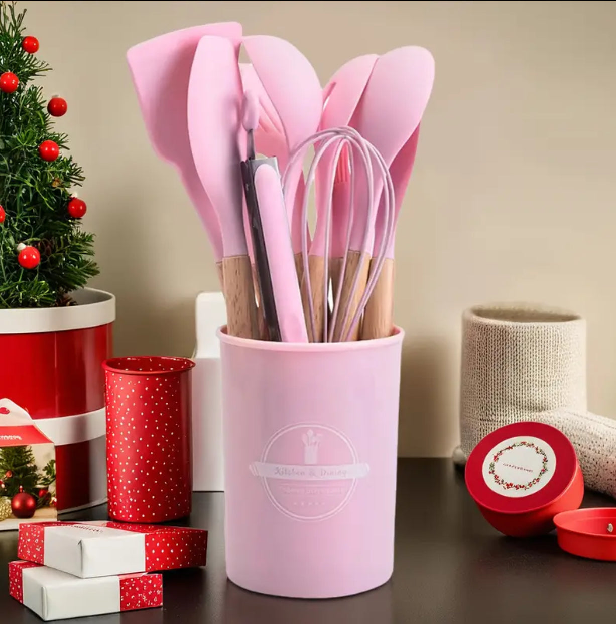 SET MESTOLI 12 PEZZI ROSA