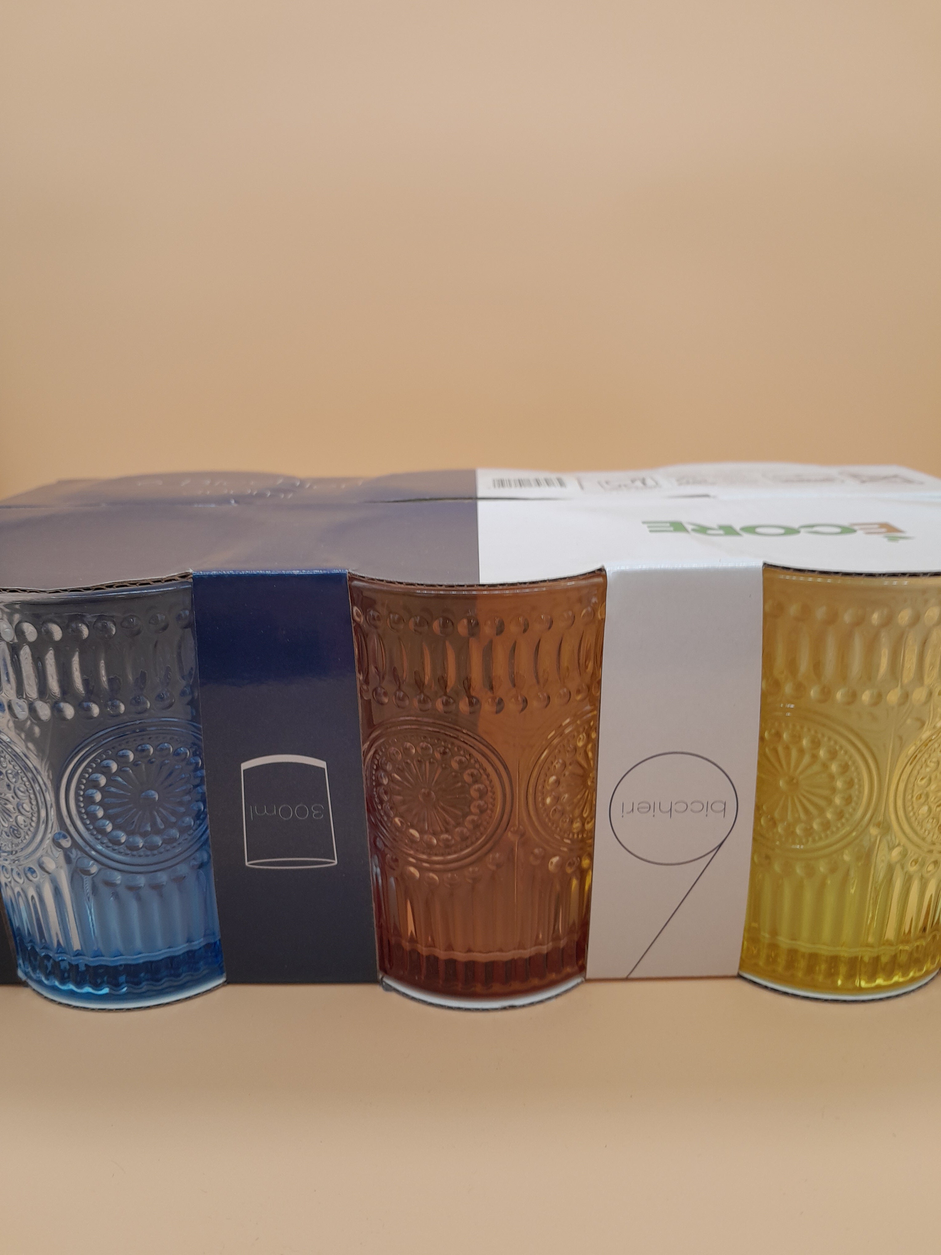 SET 6 BICCHIERI COLORATI ECORE
