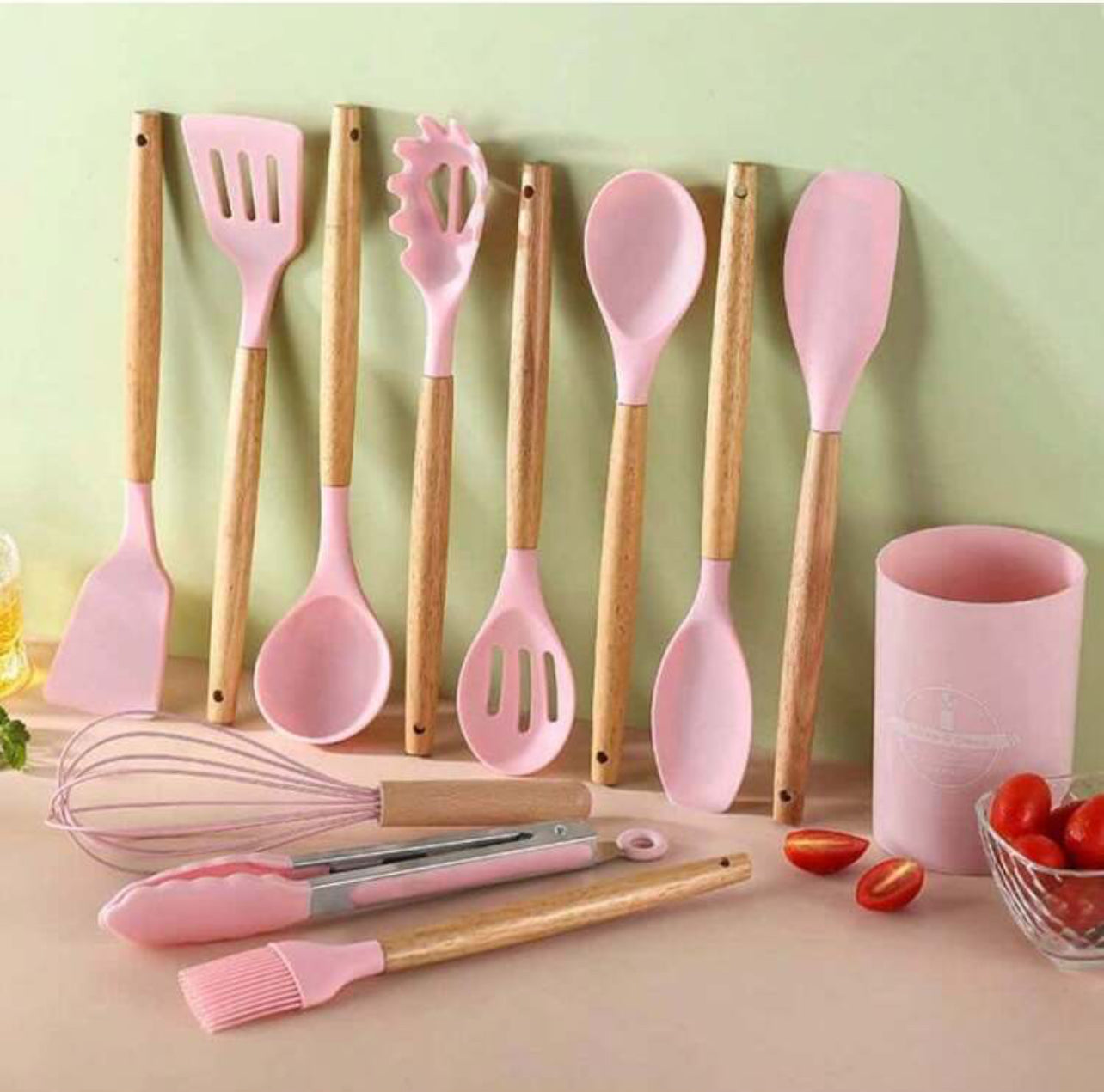 SET MESTOLI 12 PEZZI ROSA