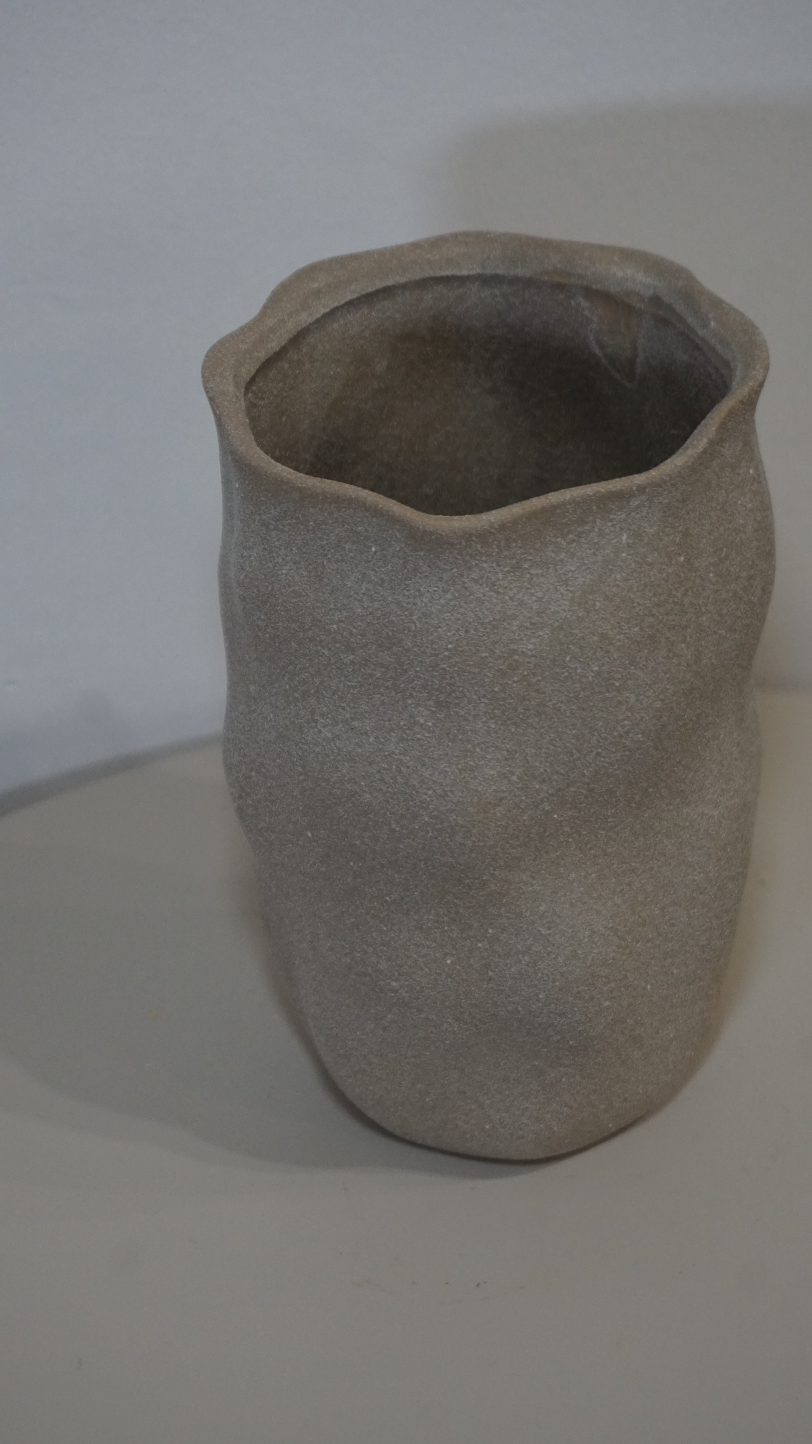 VASO IN CERAMICA BEIGE OPACO