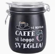 BARATTOLO CAFFE' "si scrive caffe' si legge sveglia"
