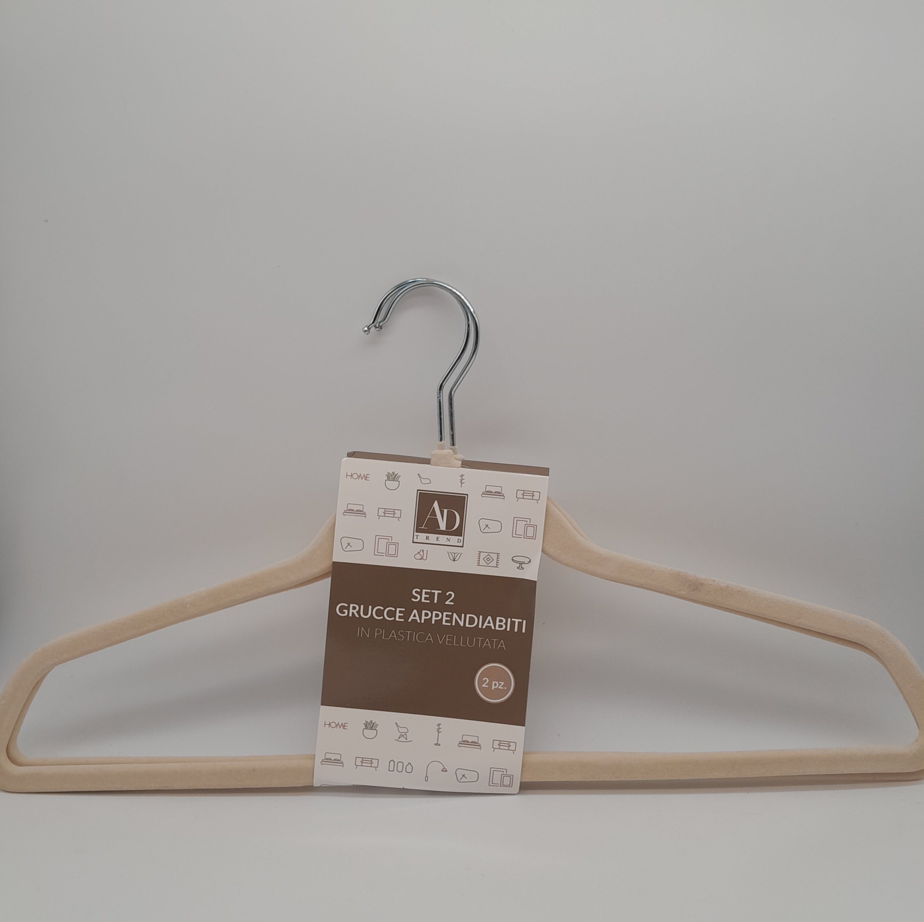 SET DUE GRUCCE IN VELLUTO BEIGE