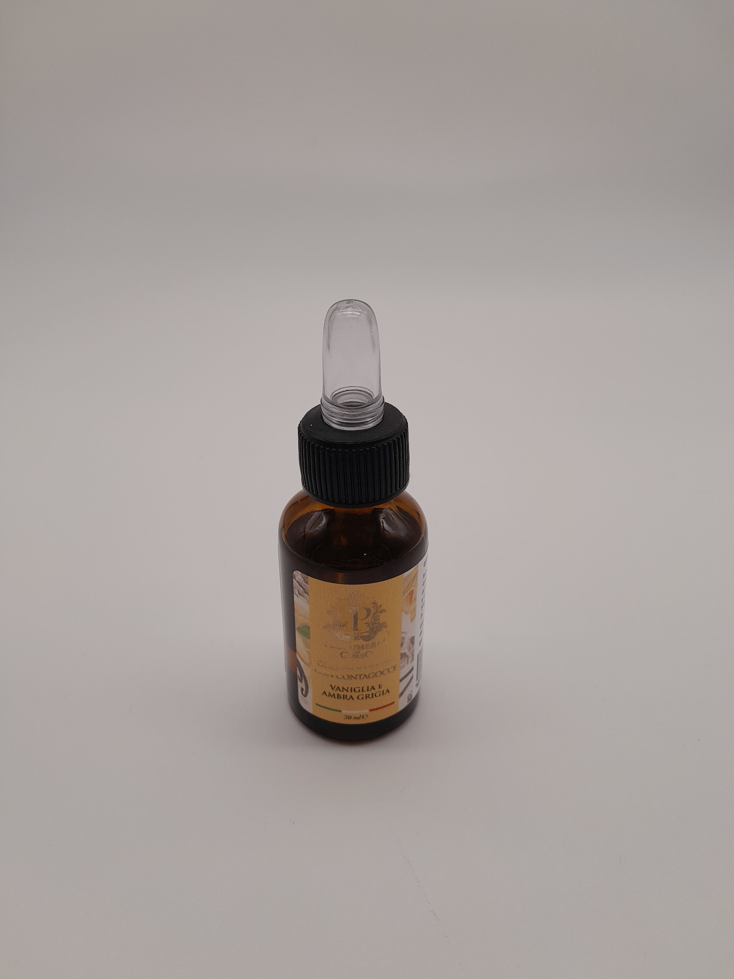 OLIO PROFUMATO CON CONTAGOCCE VANIGLIA E AMBRA