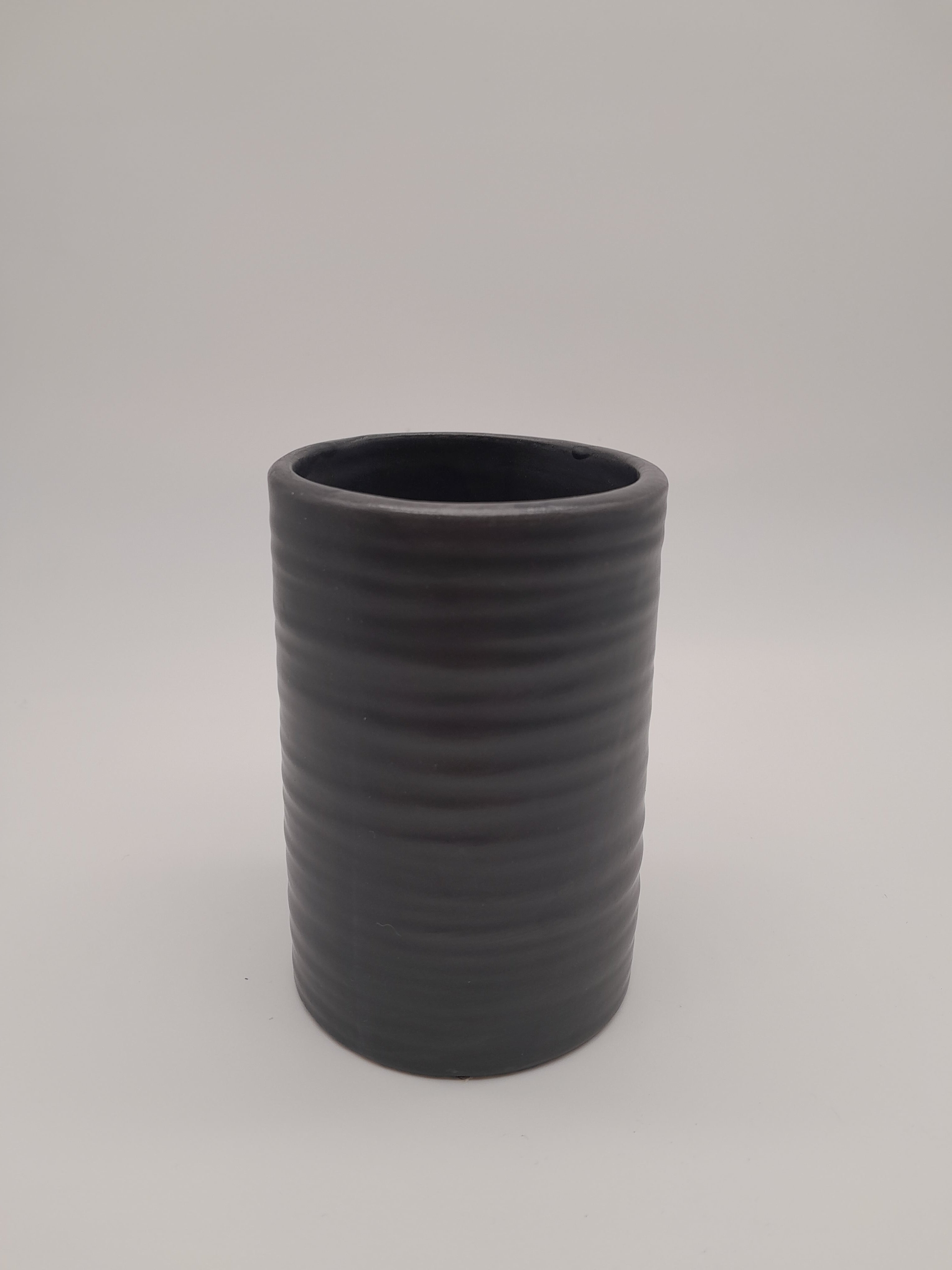 PORTASPAZZOLINO IN CERAMICA GRIGIO