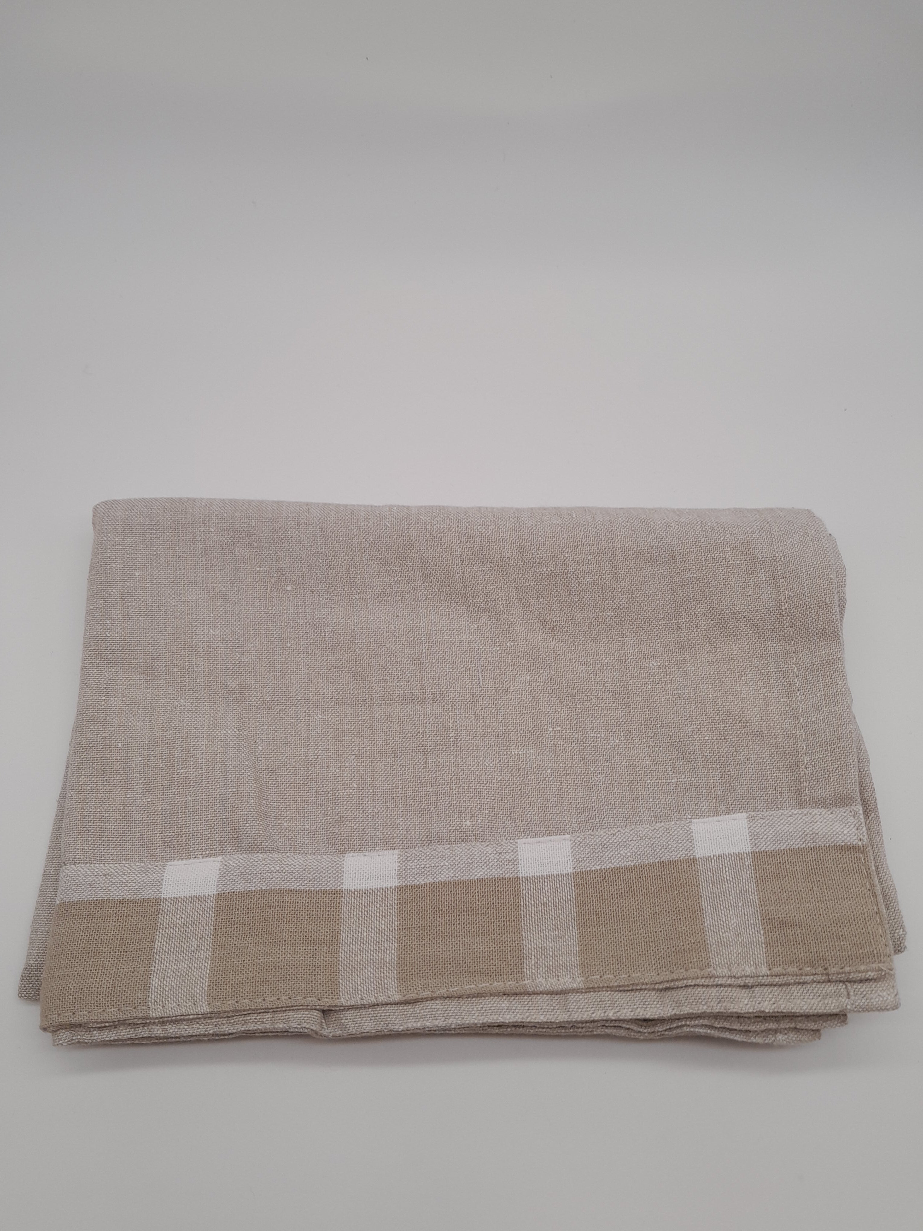 RUNNER IN COTONE BEIGE MIS. 50X1.50CM